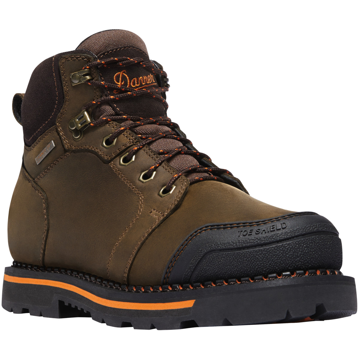 Botas De Trabajo Danner Hombre Mexico - Trakwelt 6 Composite Toe Marrom Oscuro - LXTZG0148